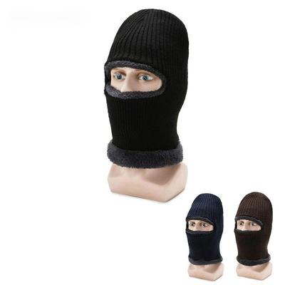 New Autumn and Winter Thickened Warm Wool Hat, Men's and Women's Scarf Integrated Pullover, One-look Knitted Hat