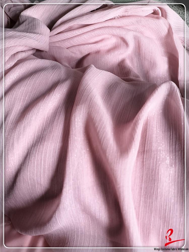 Super Sheer Silver Sequin Silk Gingham Chiffon Brocade Fabric for Dance Costumes