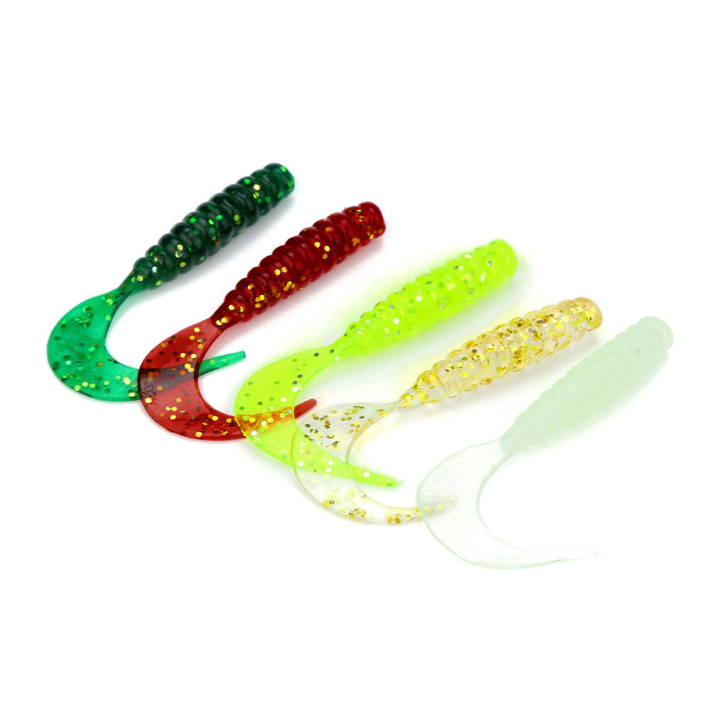 Buy 50pcs Soft Lure Fishing Bait Capuchin Maggots Grub Worm Silicone