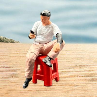 1/64 Miniature Figure Hand Painted 1:64 Scale Resin People Mini Figurine for Crafts