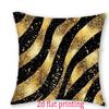 1/4 Stück Luxuriöse Schwarz-Gold Tierprint Kissenbezüge Zebra Leopard Giraffe Muster Kissenhüllen für Heimdekoration
