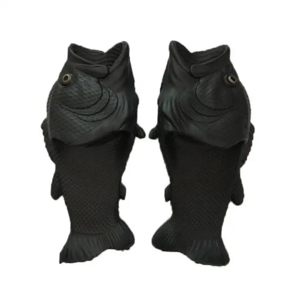 2025 Fish Slippers Fashion Outer Wear Summer Girls Flip Flops Creative Funny Couple Fish-shaped Parent-child Shoes