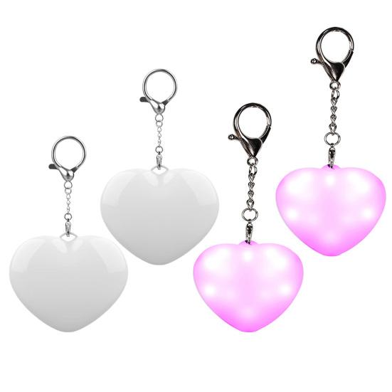 Sensorlys Oppladbar Mini Lommelykt Lommebok Nøkkelring med Berøring Og Automatisk Lyssensor Kompakt Hjerteformet Veskelys for Kvinner