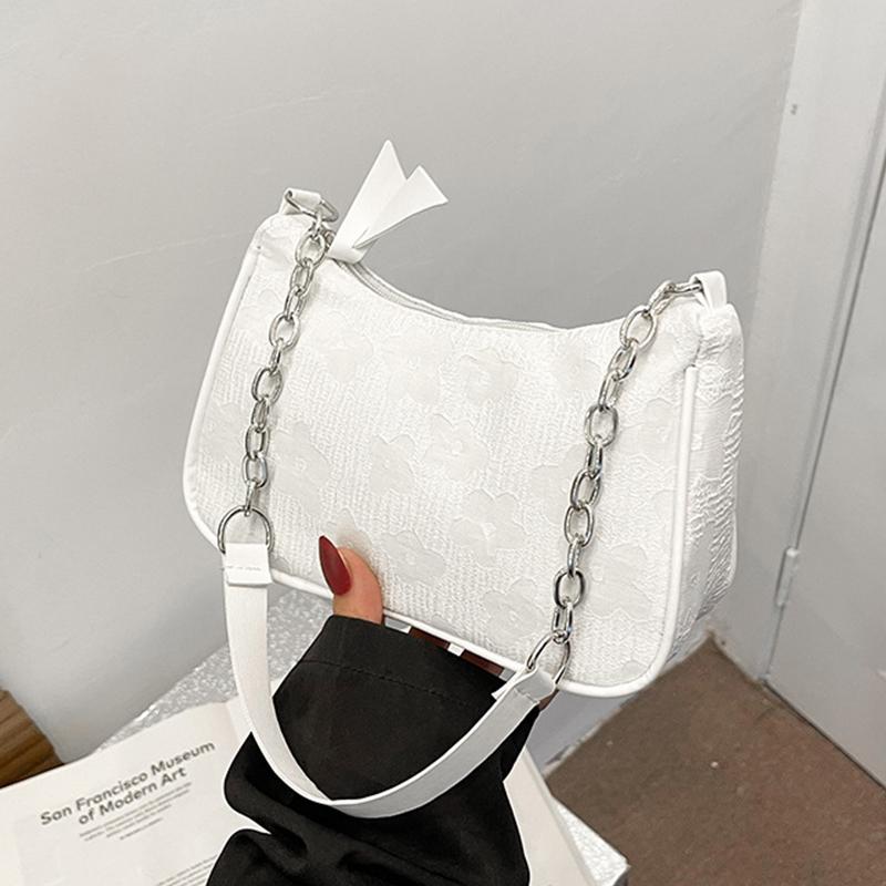 Lovely Floral Pattern Underarm Bag for Women Fashion Designer Shoulder Bag Casual Summer Handbag