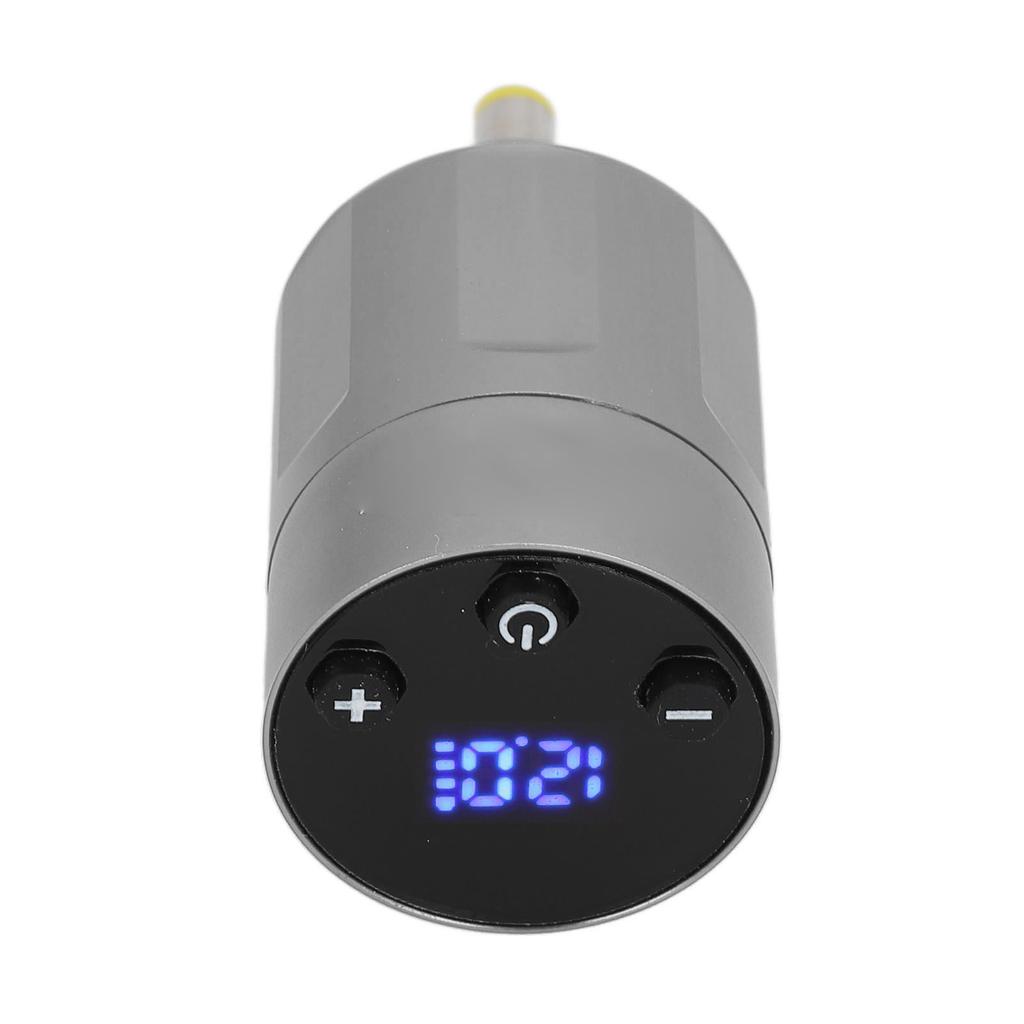 Wireless Tattoo Power Supply DC Interface 1300mAh Capacity LED Screen Tattoo Machine Battery Silver