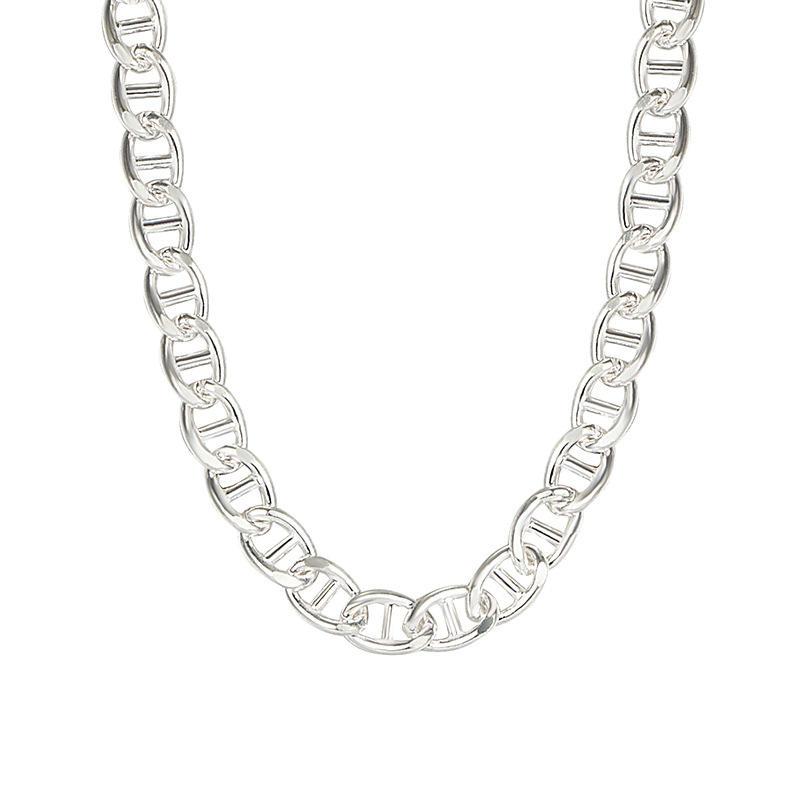 Fashionable Mariner Bulk Chain by Spool for Women Jewelry Making 925 Sterling Silver Chain 4.3*6.6mm