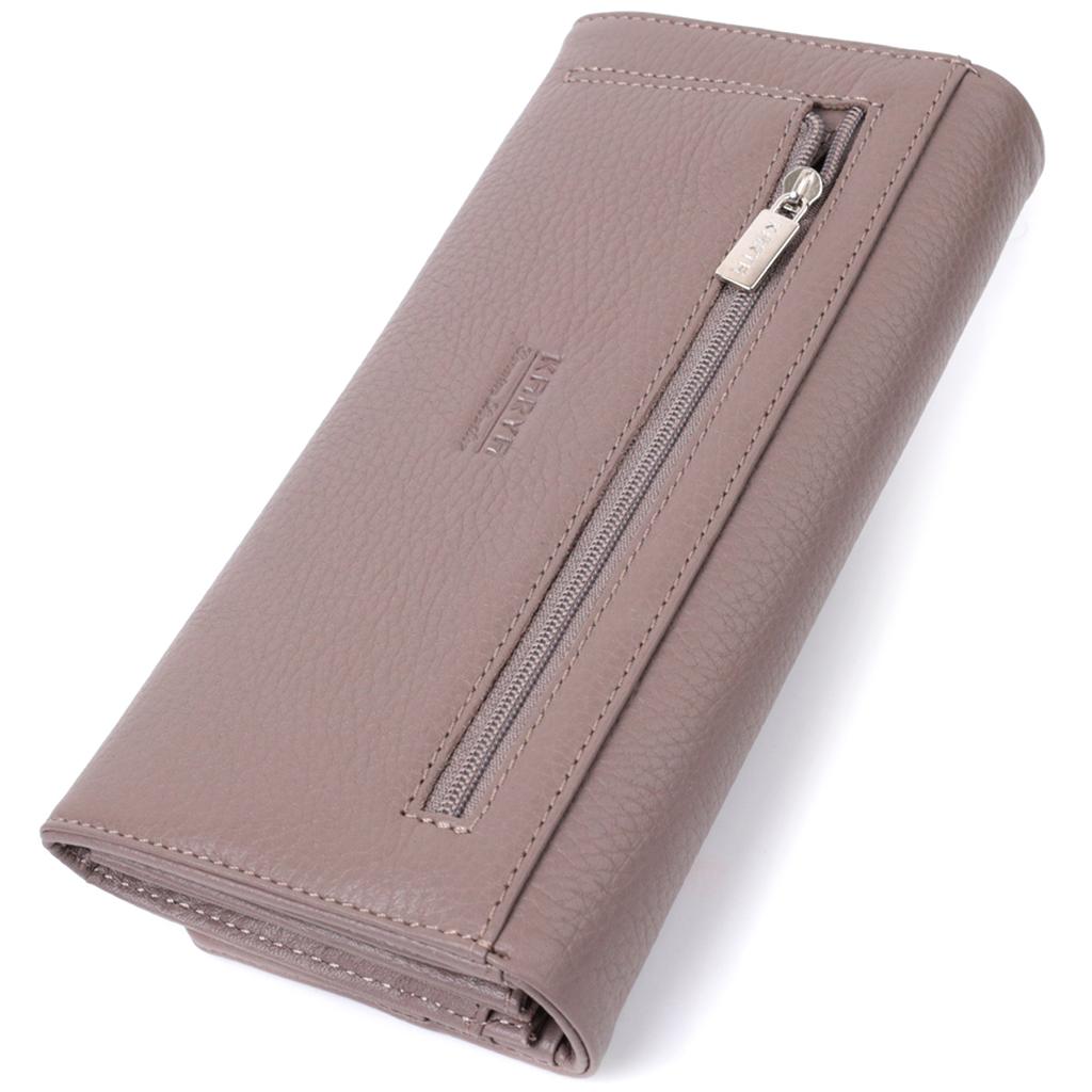 Small Women's Wallet KARYA Wallet 22818 Made of Genuine Leather Beige