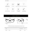 Be Equipped with Myopia Glasses Women's Eyeglass Frame Faceted Crystal Eyeglasses Cat Eye Glasses Frame Square Glasses Frame