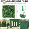 6/10/20pcs Artificial Plants Grass Wall Backdrop Flowers Wedding Boxwood Hedge Panels for Indoor Outdoor Home Garden Wall Decor