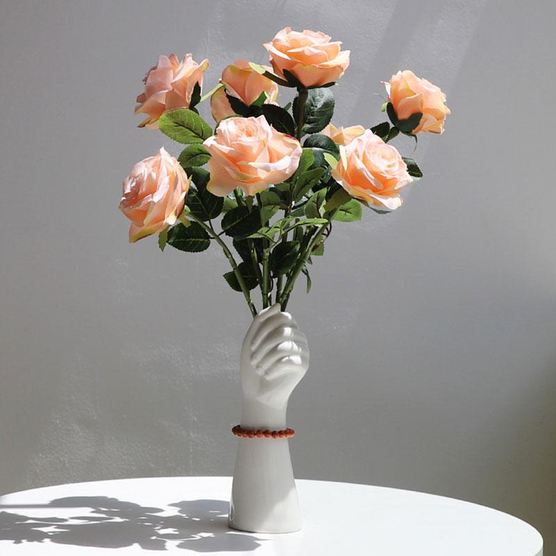 NC Dolity 2X Hand Shape Ceramic Dry Vase Artificial Flowers Pot Home Office Decor NC Dolity 2X Hand Shape Ceramic Dry Vase Artificial Flowers Pot Home Office Decor