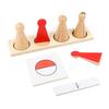 Fraction Skittles Montessori Material Wood Toy Tray Wooden Math Learning Toys  Holiday Gifts