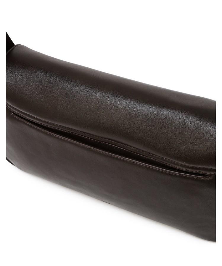 Athe Vanessabruno [Meringue] Meringue New Dark Brown Leather Shoulder Bag M Aaba6E350W3