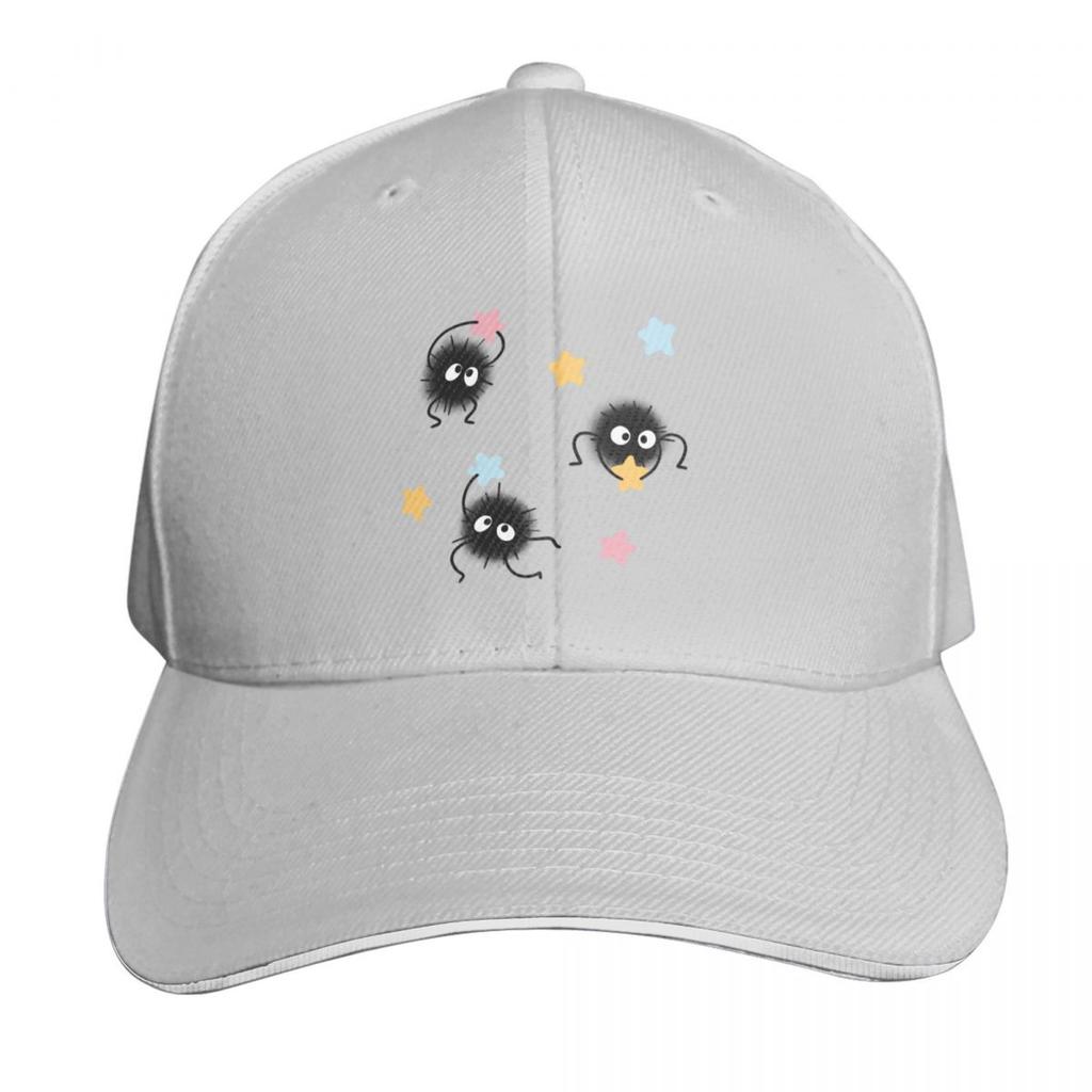 little soot ghosts with colorful stars Baseball Cap Rave birthday Ball Cap Big Size Hat Women Unisexs