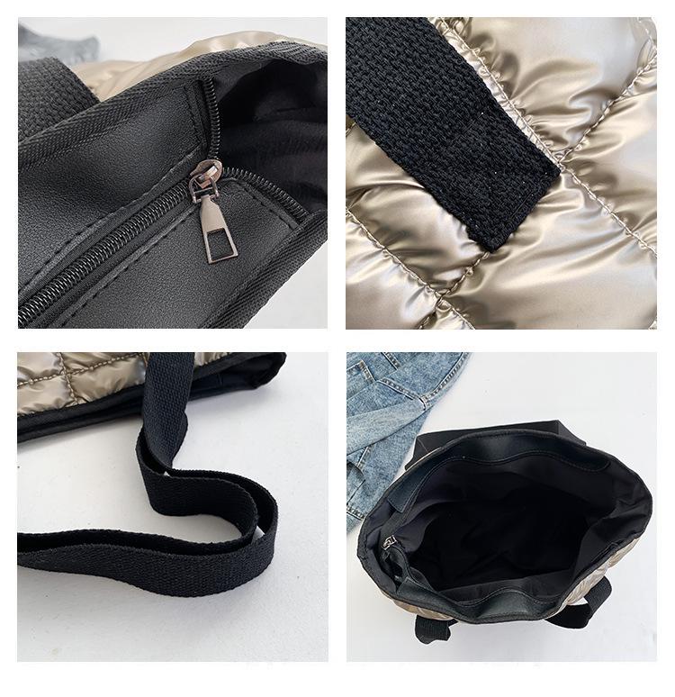 2025 Winter Versatile Influencer Shoulder Bag: Stylish Textured Makeup Tote