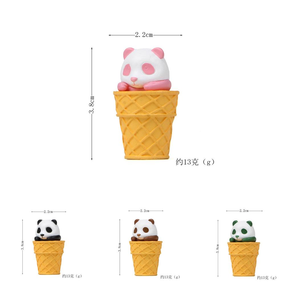 Animal Ice Cream Panda Magnetic Refrigerator Sticker Cute Pvc Decor For Kitchen And Home Use