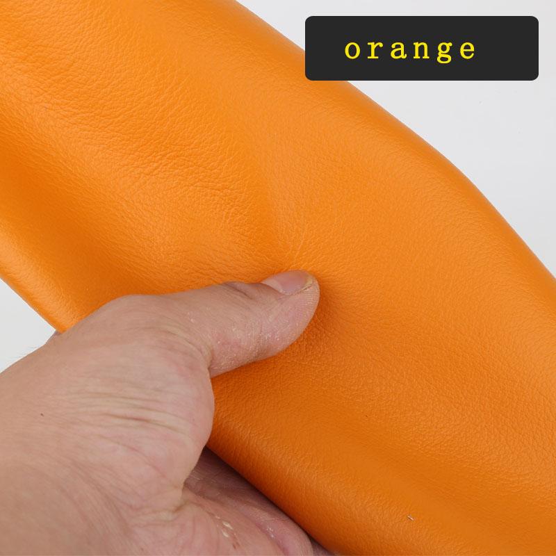 Colorful plain weave top layer cowhide leather material, genuine leather fabric with drop pattern of 1.2mm thick soft cowhide so