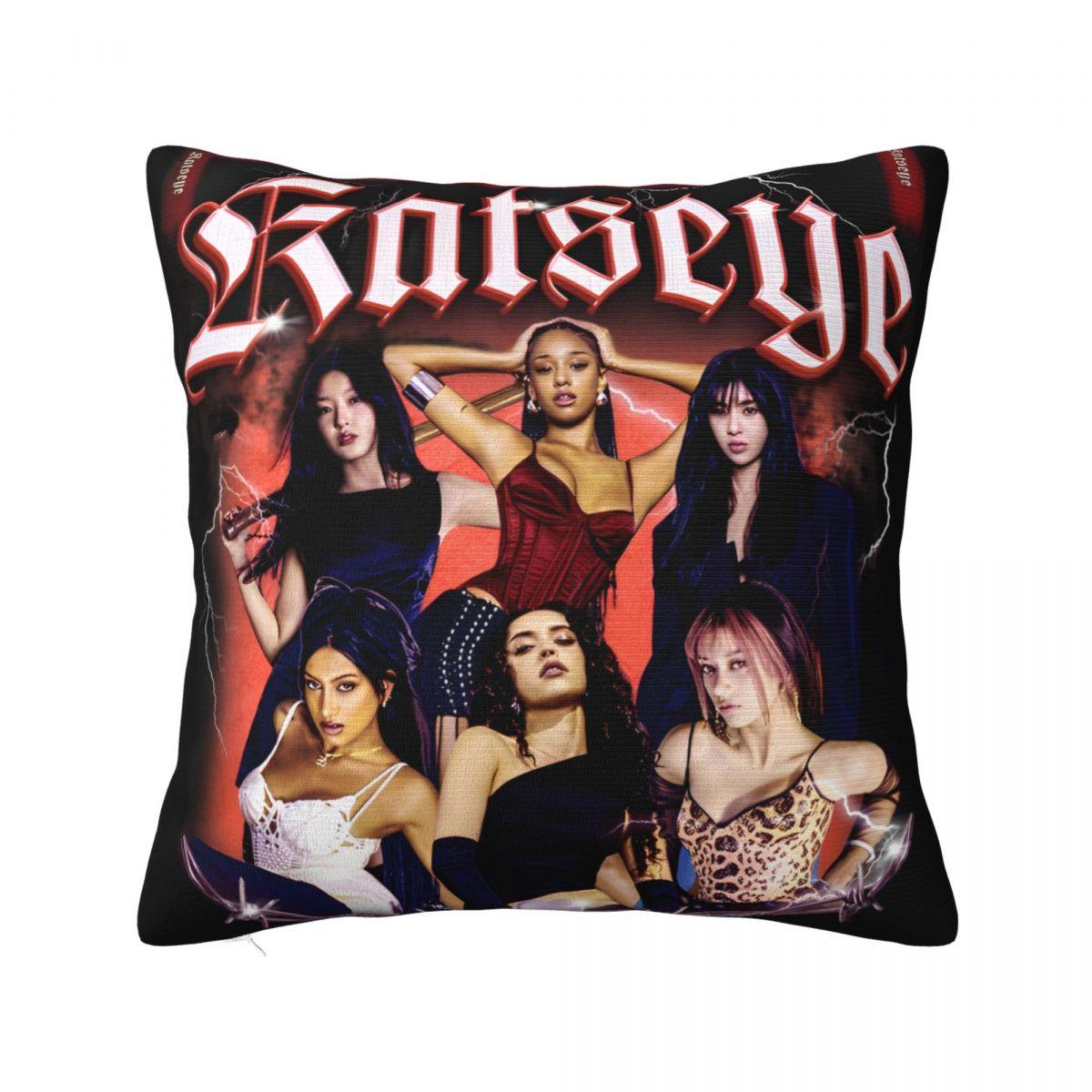 

Ключові брелоки Katseye Наволочки для подушок Чохол для подушки у вітальню Милий чохол для декоративної подушки 4545 55x55cm 22x22in