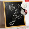 Pearl Art Painting Kit for Adults and Beginners, Majestic Tiger Sparkling Painting Craft Home Wall Decor Handmade Gift