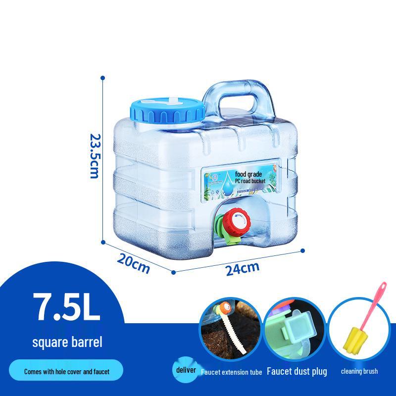 

Портативный контейнер для хранения воды пищевого класса с краном для кемпинга на открытом воздухе и автомобильных туров