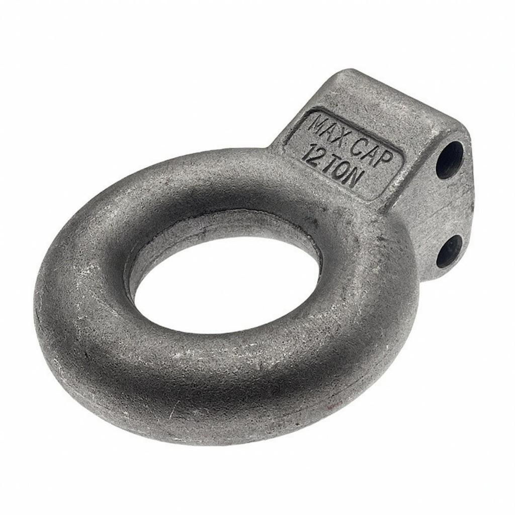 Tow Eye Heavy-Duty Towing Loop with Mounting Block Sturdy for Trailers, Hitches
