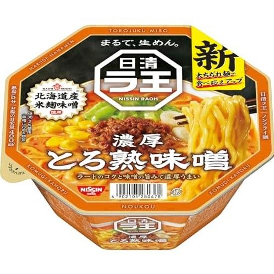 Raoh Torojuku Miso Richness Lard Flavor Nissin Foods Cup Noodles 118g12 pieces