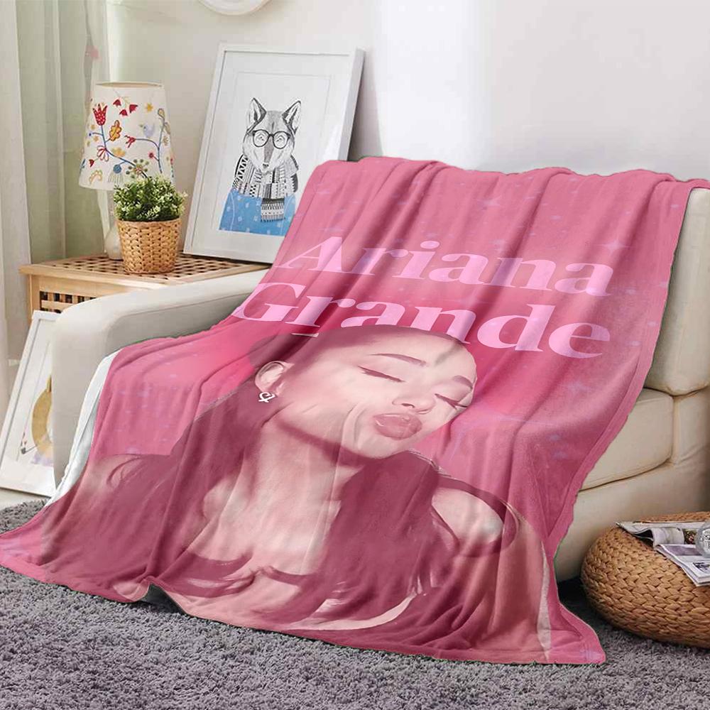Ariana Grande Pink Vibes Blanket Soft Throw Blanket For Home Bedroom Bed Sofa Travel Office Solid Christmas Blanket
