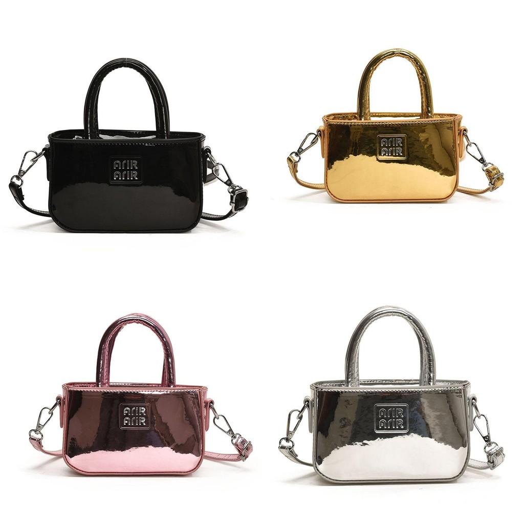 Stylish Minimalist Mini Handbag Kids Teens Laser Shiny Finish Patterns Unique