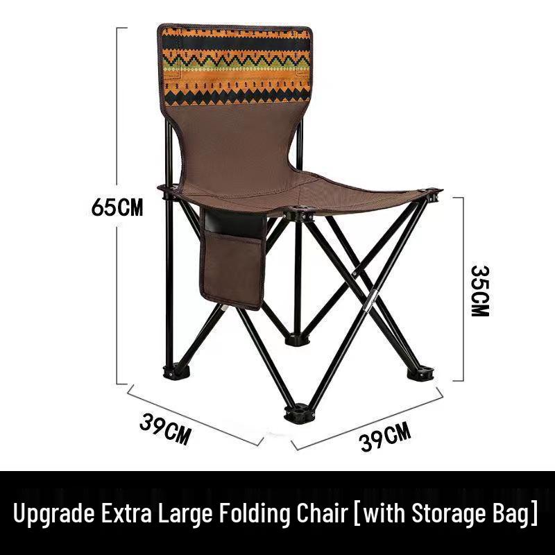 Portable Outdoor Folding Chair - Ideal for Camping, Fishing, Beach, and BBQs with Durable Oxford Cloth Seat