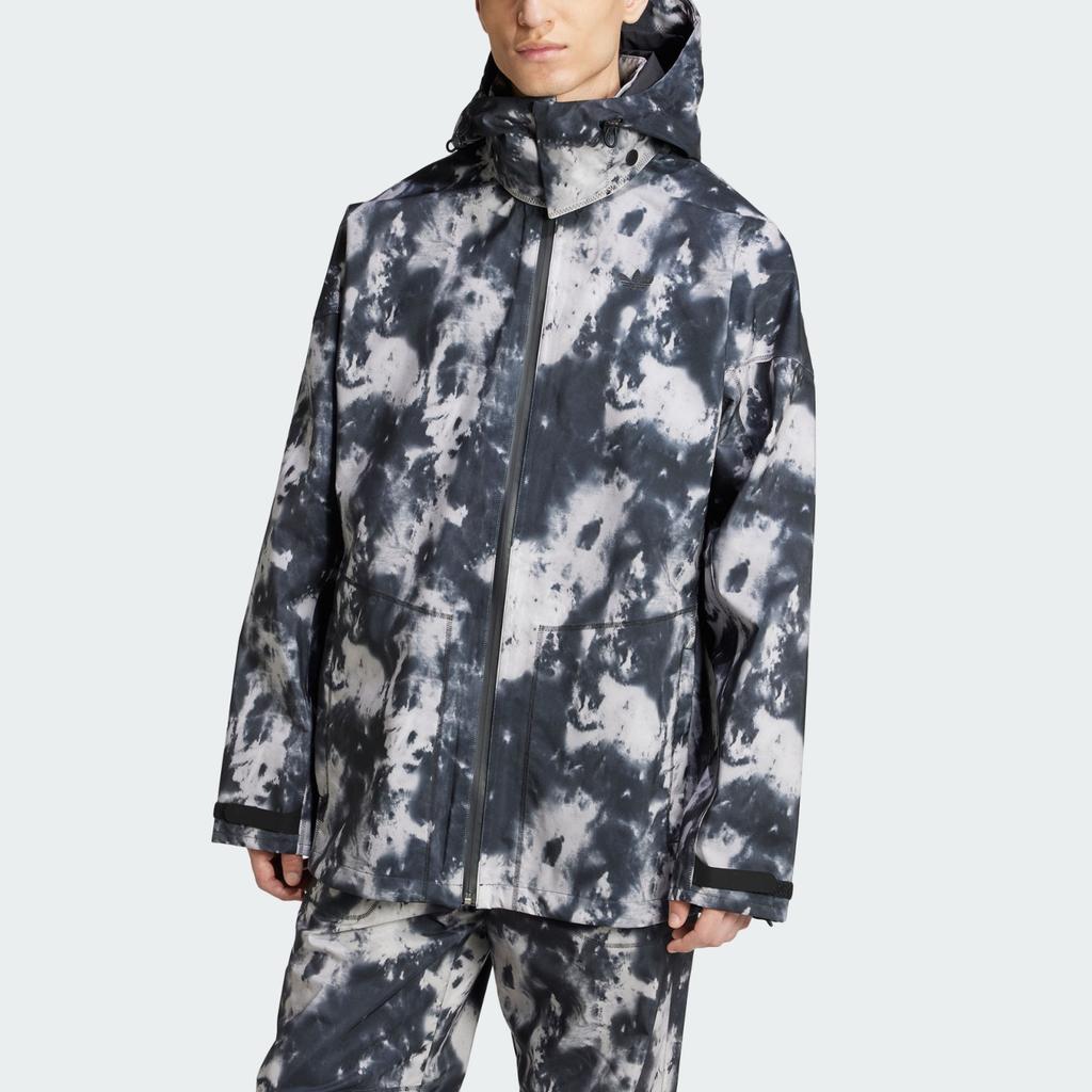 Adidas Originals FW24 Premium Scrambler Winddicht Atmungsaktiv Wasserdicht Sport Kapuzenjacke Herren Jacken Schwarz IZ4851