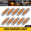 2-10X Marker Lights 65" LED Truck Trailer Oval Clearance Side Light Amber Red A