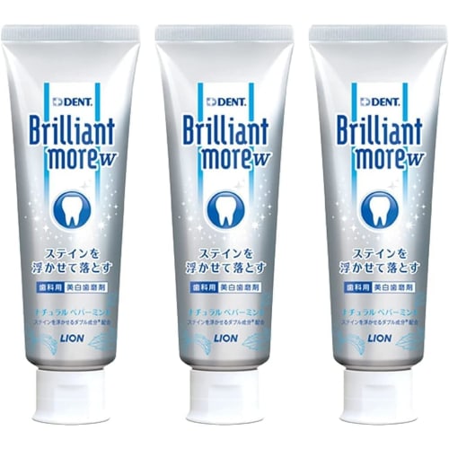 Brilliant More Double Natural Peppermint Whitening (90g) 3 Bottles [Brilliant More W] Dental Exclusive Whitening