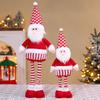 Santa Claus Christmas Telescopic Doll Knitted Style Christmas Ornament  Wall Decoration