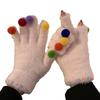 Winter Warm Touchscreens Gloves Faux Furs Texting Gloves Fuzzy Soft Winter Gloves for Outdoor Skiing Cycling Hiking