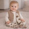 Baby Cotton Vest 68 Sleeveless Jacket Beige