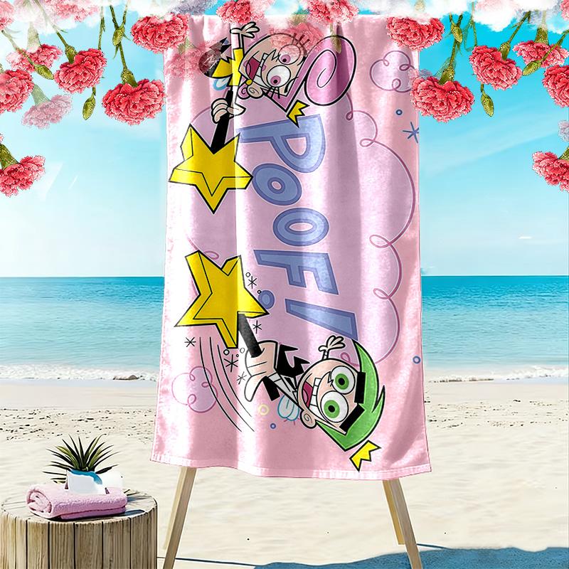 The Fairly OddParents2 Print Beach Towel, Large Soft Quick Dry Towel for Beach Camping Swimming