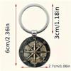 Portachiavi Bussola Nautica Vintage Lega di Zinco Perfetto per Borse Decorazione Auto Regalo Ideale per Uomini Halloween Ringraziamento