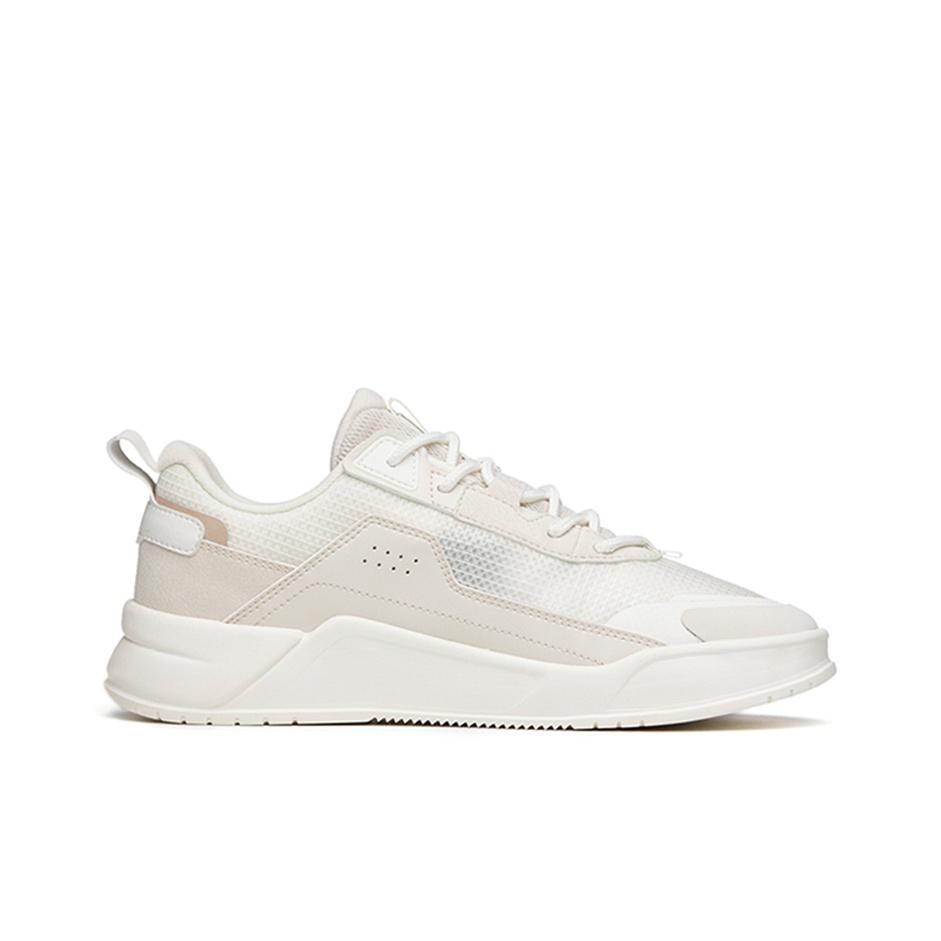 Anta Lightweight Durable Low-Top Skate Shoes Men Sneakers White Gray 912228821-1