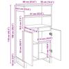 Highboard Black 60 X 36 X 110 Cm Particleboard