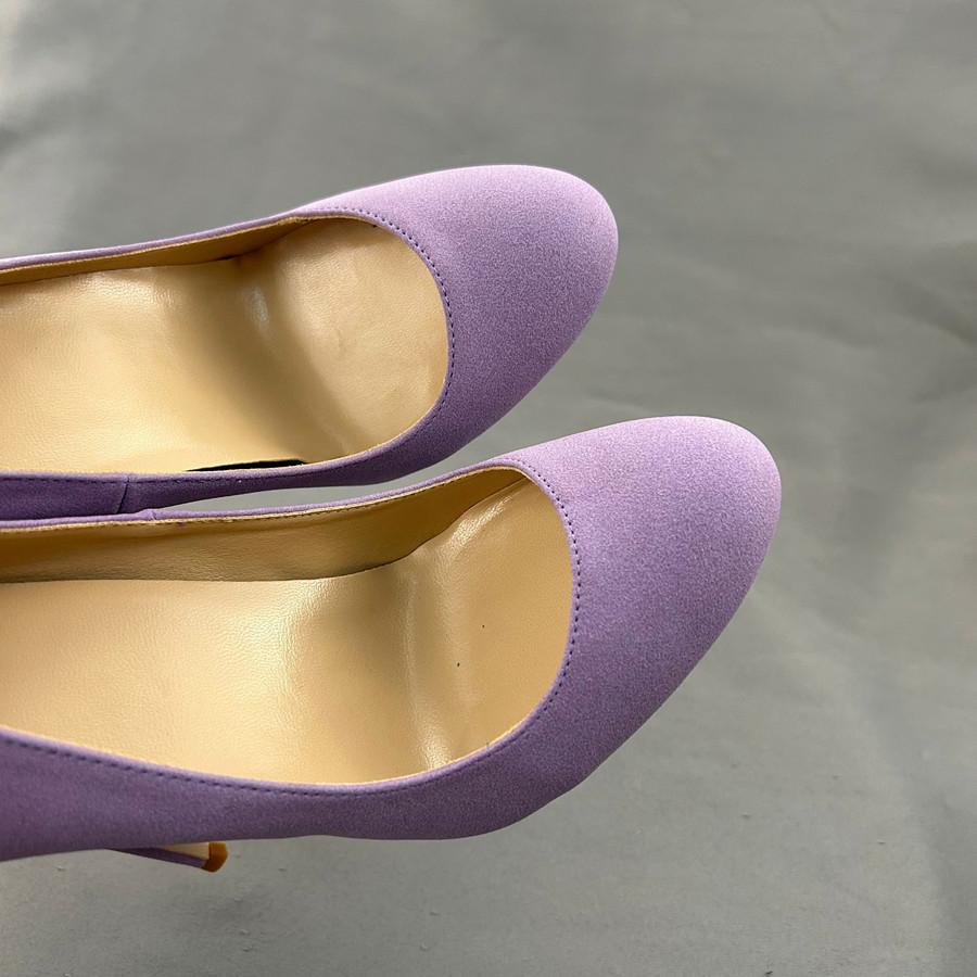 

Туфли-лодочки женские замшевые с круглым носком, сексуальные, градиентные, на высоком каблуке-шпильке, 12 см/10 см, туфли-лодочки женские, размер для вечеринки 33-45 45