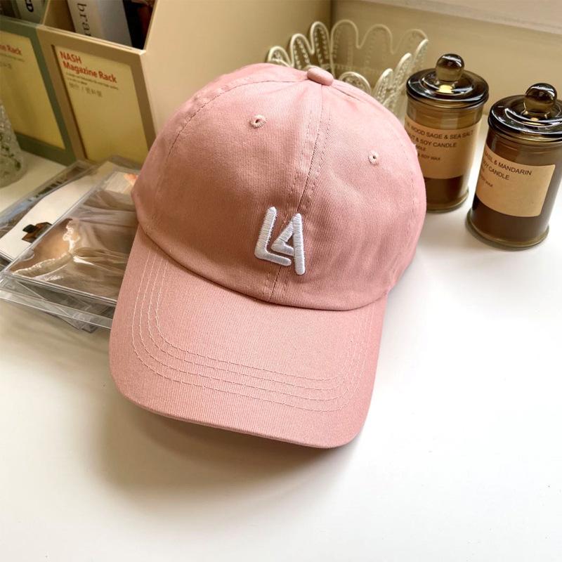Spring and Autumn Peaked Cap Female Soft Top Versatile Face Small Letter Baseball Cap Male Adjustable Student Sun Hat Summer