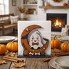 Office Desk Organizer Halloween Wood Napkin Holder, Rustic Ghost Skeleton Owl Pumpkin Dispenser, Wooden Dispenser Vintage Tabletop Standing