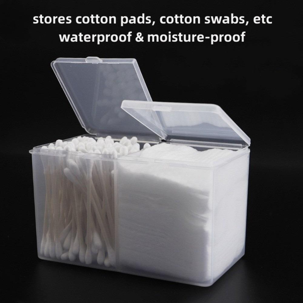 Double Girds Cotton Pad Storage Box Makeup Container Multifunctional Jewelry Nail Tool Empty Case