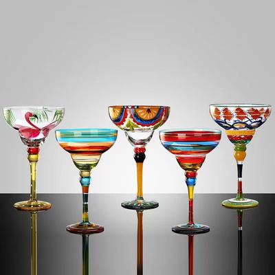 Calice da Cocktail Colorato Fatto a Mano Margarita Europa Calice Coppa da Champagne Bicchieri da Vino Creativi Bar di Casa Matrimonio Festa Bicchieri da Vino