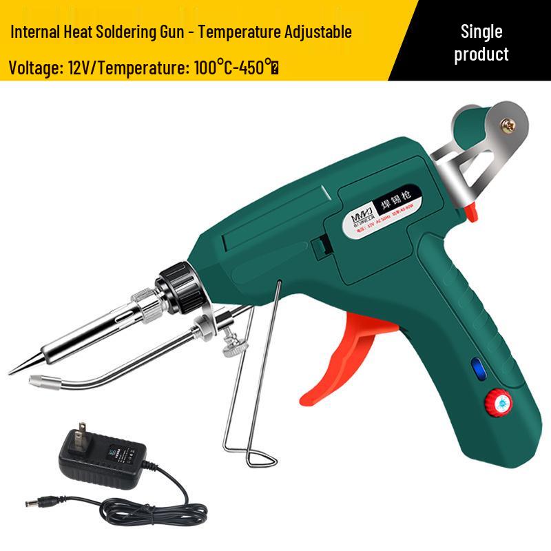 12V Industrial Electric Soldering Gun with Temperature Control – Automatic Soldering Iron for Household Repair and Welding
