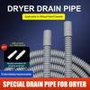 Dryer Drain Hose 10mm Heat Resistant Durable Replacement Extension with Adapter Multiple Sizes for Laundry Room Dryer Use