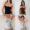 Summer Sleeveless Puff Sleeve Blouse With Ruffles For Women