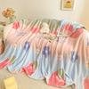 Cartoon Strawberry Milk Velvet Throw Blanket Plant Flower Living Room Sofa Leisure Blanket Bedroom Bathroom Thick Warm Blankets