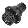 Water Pump Foot Valve Black PVC Low Pressure Flat Check Valve for Fluid Machine(2in)