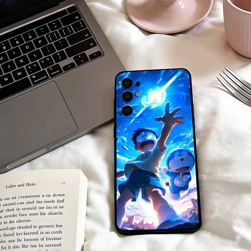 Cute d-Doraemons Cats Poster Phone Case For Samsung S25,S24,S21,S22,S23,S30,Ultra,S20,Plus,Fe,Lite,Note,10,Black Cover