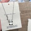 FX Cute Panda Rabbit Pendant Necklace with Tassel - Japanese Sweet Style Choker Clavicle Chain